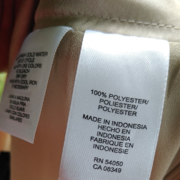 Ann Klein cream and tan ruffle skirt - Picture 5 of 7